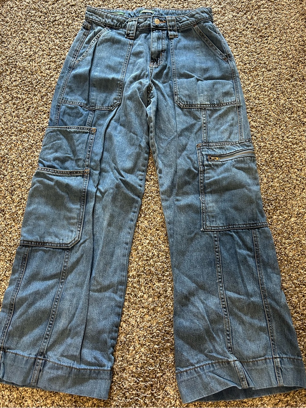 wild fable Blue Utility Cargo Jeans